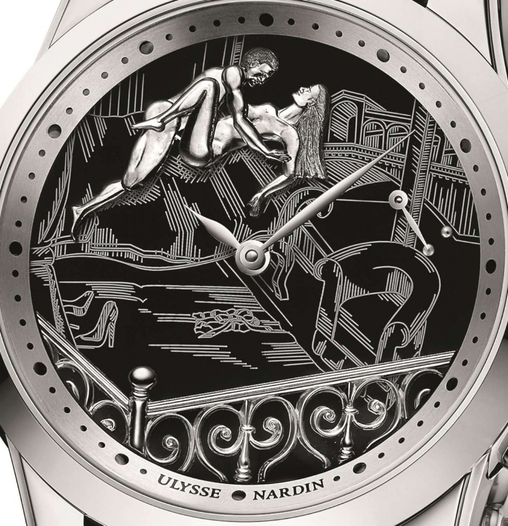 With the Ulysse Nardin, the scene is very much "in your face" all...