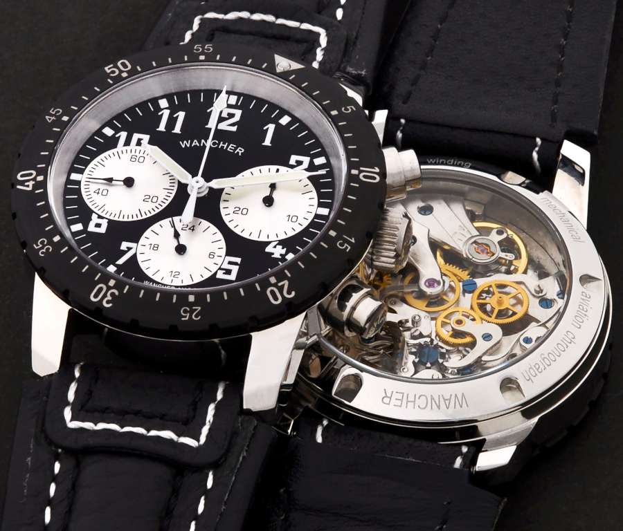Wancher Storm Jet Chronograph front and caseback