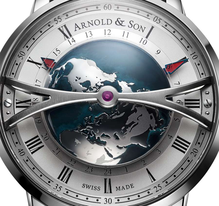 Arnold & Son Globetrotter world timer watch