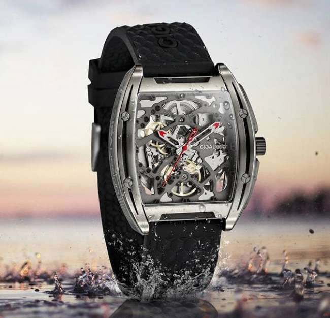 CIGA Design Z-Series Orologio Meccanico Automatico Scheletrato Rosso - Cinturini Inclusi